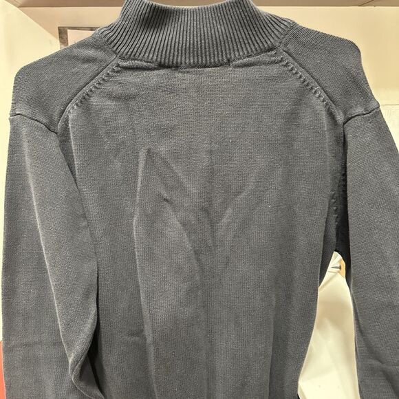 Oscar de la Renta Pullover Sweater  Mens Size XL 1/4 Zip Up Long‎ Sleeve Black - Picture 5 of 5